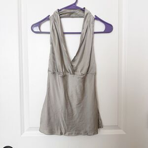 Express Womens Y2K Silk Babydoll Halter Top XSmall Coquette Fairycore Dainty